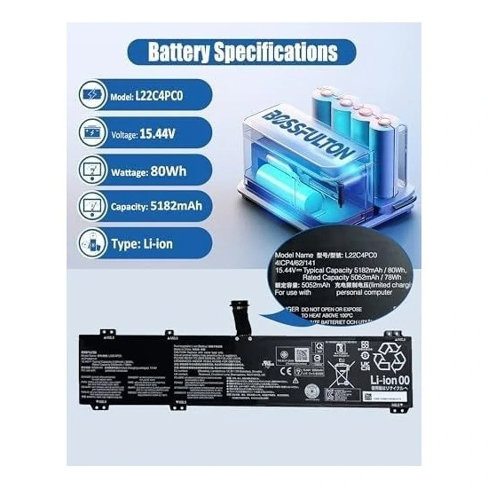 Bossfulton L22C4PC0 Battery Replacement for‎ Lenovo Legion Pro